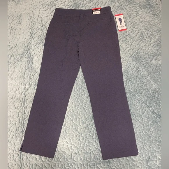 NWT Hilary Radley Pants Sz M Slim Leg Pull-On Stretch Indigo Blue Tummy Control - Picture 2 of 9